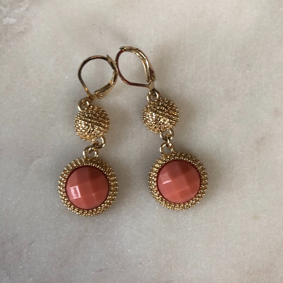Charter Club Jewelry - Charter Club Gold and Coral Earrings